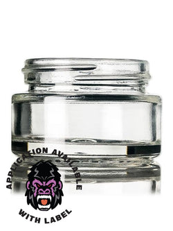 1/2oz Clear Glass Low-Profile Jar with White Lid - (240 - 24,000 Count)-Glass Jars