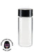 76mm Clear Glass Blunt Tube w/ Plastic Child Proof Black Or White Cap - (416 Count)-Joint Tubes & Blunt Tubes
