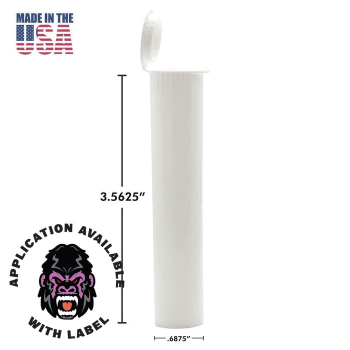 90mm Joint Tube | Cartridge Tube - Made in USA - Opaque White-Joint Tubes & Blunt Tubes