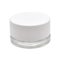 9ml Glass Concentrate Container - Smooth White Cap - Child Resistant - (350-35,000 Count)-