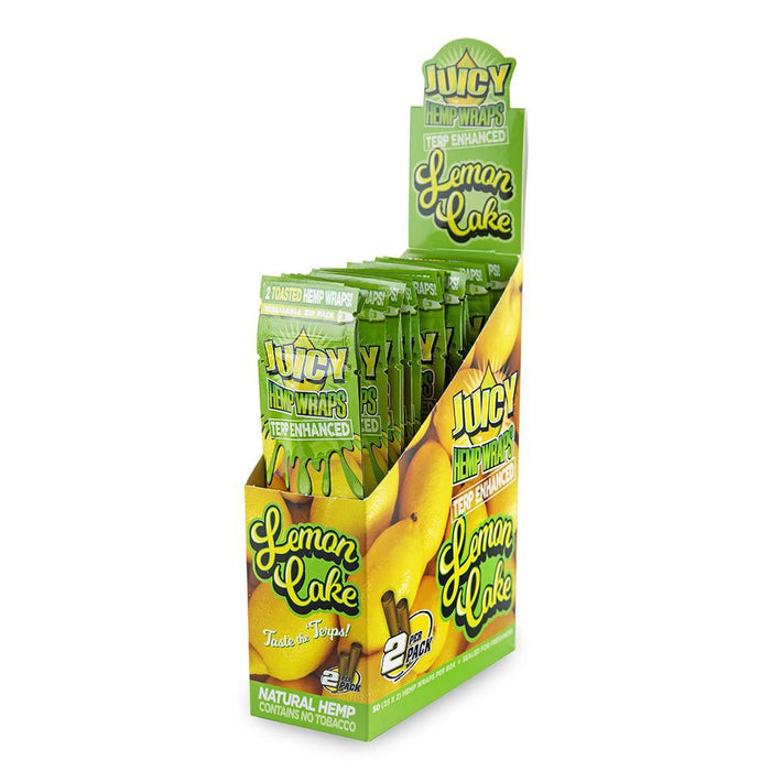 Juicy Terp Enhanced Hemp Wraps - Various Flavors - 2 Wraps Per Pack - (25 Count Displays) - (Various Counts)-Papers and Cones