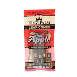 King Palm Dogwalker Cone - Red Apple - 3 Per Pack - (15 Per Display)-Papers and Cones