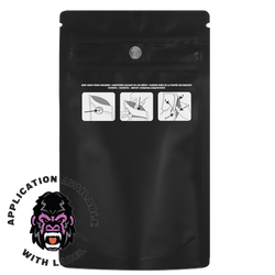 Mylar Bag DymaPak Child Resistant CR Black 1/4 Oz - Opaque 7 Grams (1,000 Count)-MYLAR SMELL PROOF BAGS