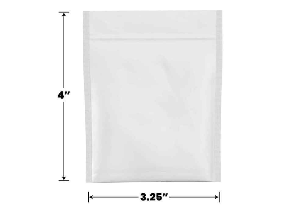 Mylar Bag Opaque White 1 Gram (100 to 50,000 Count)-MYLAR SMELL PROOF BAGS
