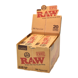 RAW Classic Cones 98 Special - 20 Per Pack - 12 Per Display - (1 Display)-Papers and Cones