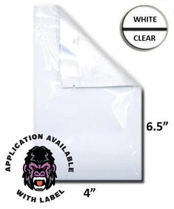 SAMPLE of Mylar Bag White/Clear 1/4 Oz - 7 Grams - 4" x 6.5" - (1 Count SAMPLE)-Mylar Smell Proof Bags