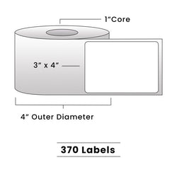 Zebra Direct Thermal Labels - Metrc Label - 3" x 4" - 1" Core / 4" Outer Diameter - (390 Labels Per Roll)-Stock Labels