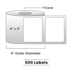 Zebra Direct Thermal Labels - Metrc Label - 4" x 3" - 1" Core / 4" Outer Diameter - (510 Labels Per Roll)-Stock Labels