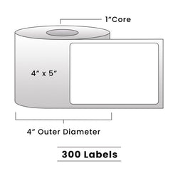 Zebra Direct Thermal Labels - Metrc Label - 4" x 5" - 1" Core / 4" Outer Diameter - (320 Labels Per Roll)-Stock Labels