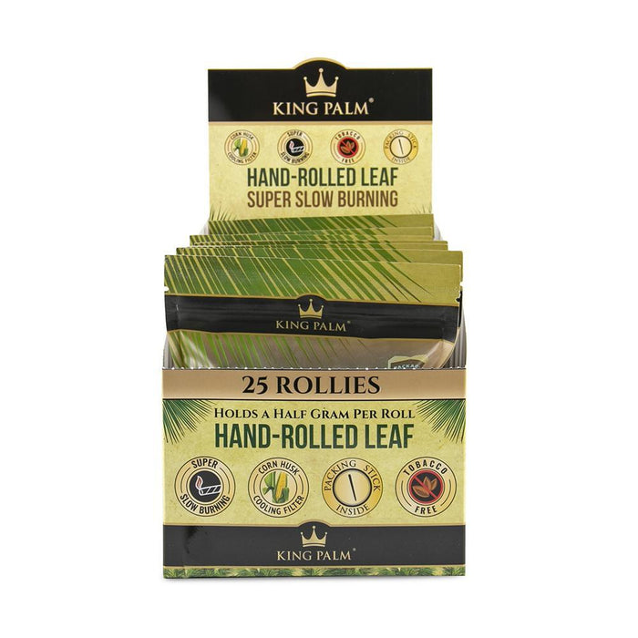 King Palm 25PK Rollies Size Wraps With Boveda Packs (8 Count Display)-Papers and Cones