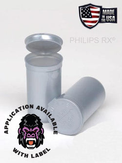 Philips RX 19 Dram Pop Top Vial - 1/8 Oz - Child Resistant - Opaque Silver - (225 Count)-Pop Top Vials
