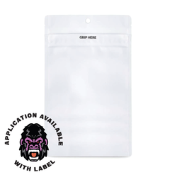 SAMPLE of Loud Lock Grip N Pull Mylar Bag 1/2 Oz - 14 Grams - Child Resistant - Opaque White - (1 Count SAMPLE)-Mylar Smell Proof Bags