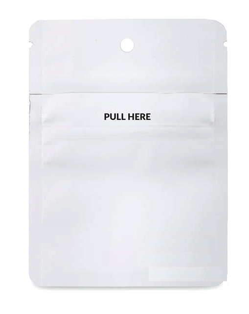 SAMPLE of Loud Lock Grip N Pull Mylar Bag 1/8 Oz or 1 Gram - Child Resistant - Opaque Black or White - (SAMPLE 1 Count)-Mylar Smell Proof Bags