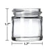 1 oz Clear Glass Straight Sided Round Jar With Smooth White Lid - (160 - 16,000 Count)-Glass Jars