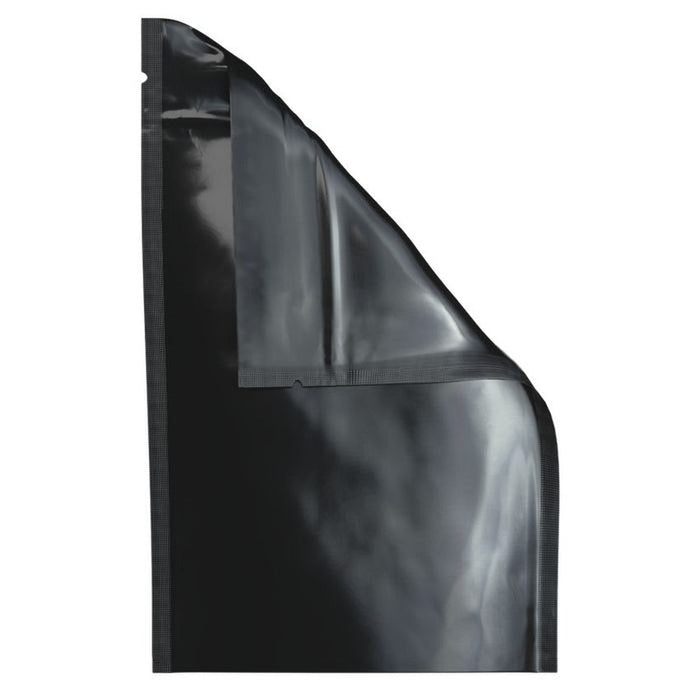 1 Oz Mylar Bag Opaque Black With Custom Labels-Mylar Smell Proof Bags