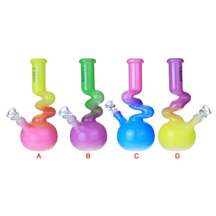 10" 3 Kink Fishbowl Waterpipe - Colors May Vary - (1 count)-Glass Water Pipes