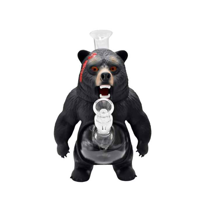 10” 3D bear Water Pipe - (1 Count)-Hand Pipes, Rigs, & Bubblers