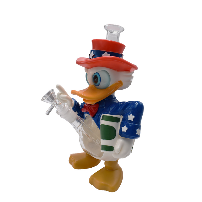 10” 3D DUCK Glass Water Pipe - (1 Count)-Hand Pipes, Rigs, & Bubblers