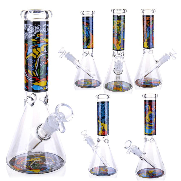 10″ Animal Pet Love Glass Bong Beaker Water Pipe - Colors May Vary - (1 Count)-Hand Pipes, Rigs, & Bubblers