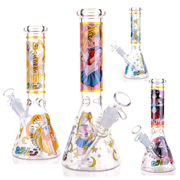10″ Anime Doll Glass Bong Beaker Water Pipe - Colors May Vary - (1 Count)-Hand Pipes, Rigs, & Bubblers
