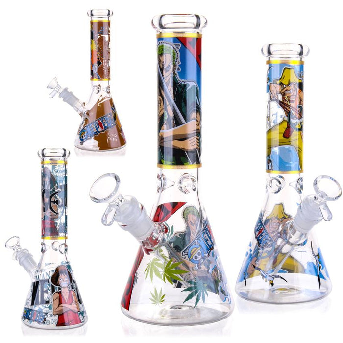 10″ Anime Dude Glass Bong Beaker Water Pipe - Colors May Vary - (1 Count)-Hand Pipes, Rigs, & Bubblers