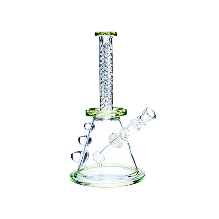 10" Bougie Beaker With Swirl Neck - Various Colors - (1 Count)-Hand Pipes, Rigs, & Bubblers