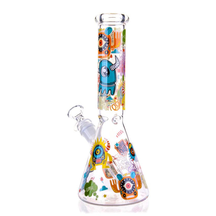 10″ Bulge Eye Glass Bong Beaker Water Pipe - Colors May Vary - (1 Count)-Hand Pipes, Rigs, & Bubblers