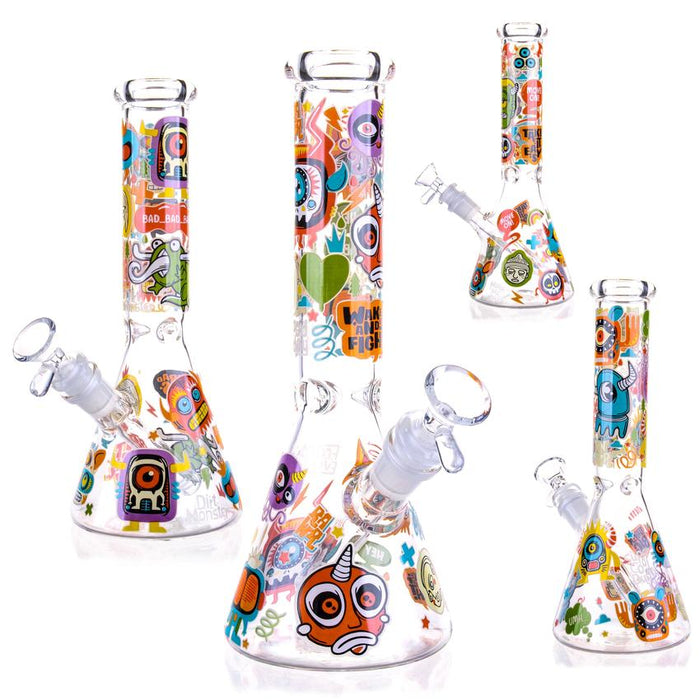 10″ Bulge Eye Glass Bong Beaker Water Pipe - Colors May Vary - (1 Count)-Hand Pipes, Rigs, & Bubblers