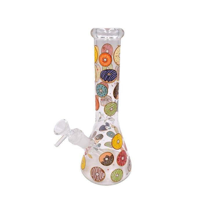 10" Donut Beaker Bong - Various Designs - (1 Count)-Hand Pipes, Rigs, & Bubblers