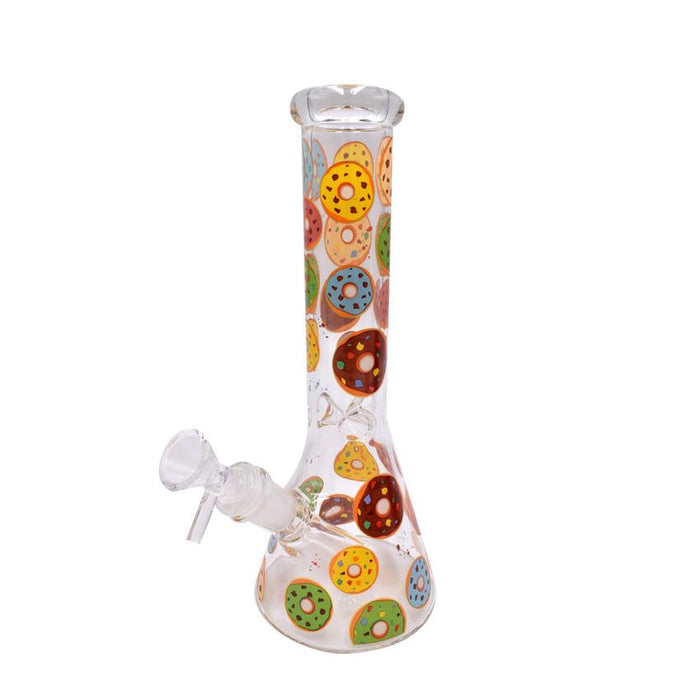 10" Donut Beaker Bong - Various Designs - (1 Count)-Hand Pipes, Rigs, & Bubblers