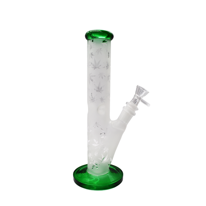 10" Frosted Mushroom Straight Tube Water Pipe - Color May Vary - (1 Count)-Hand Pipes, Rigs, & Bubblers