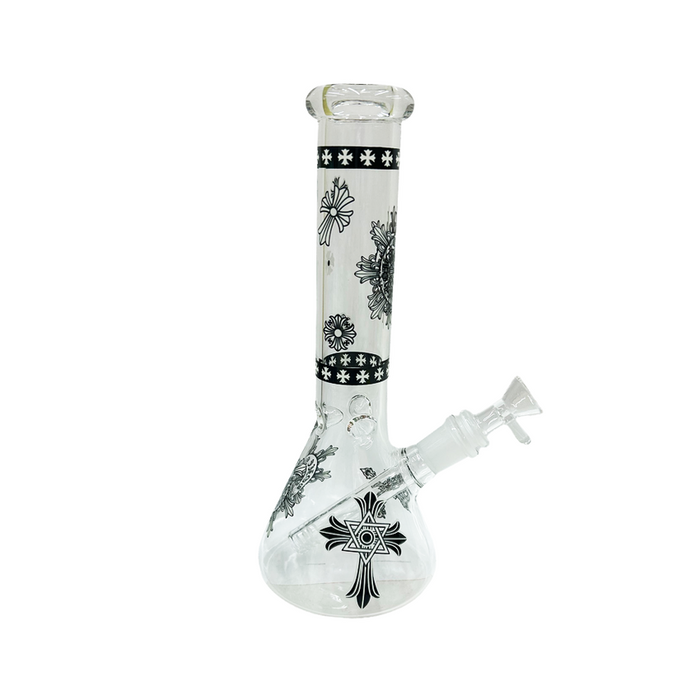 10" Glow in the Dark Glass Beaker Bong Waterpipe - (1 Count)-Hand Pipes, Rigs, & Bubblers