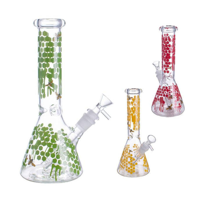 10" Honeycomb Waterpipe - Colors May vary - (1 Count)-