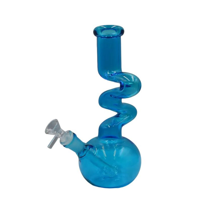 10" Kink Fishbowl Waterpipe - Colors May Vary - (1 count)-Glass Water Pipes