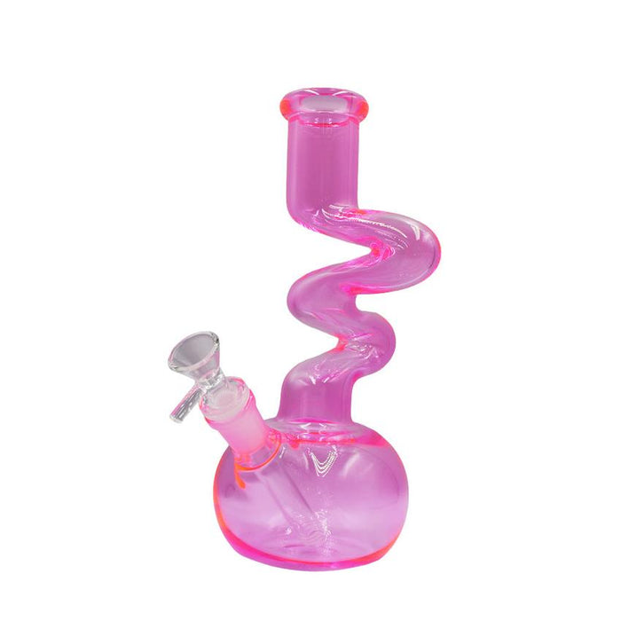 10" Kink Fishbowl Waterpipe - Colors May Vary - (1 count)-Glass Water Pipes
