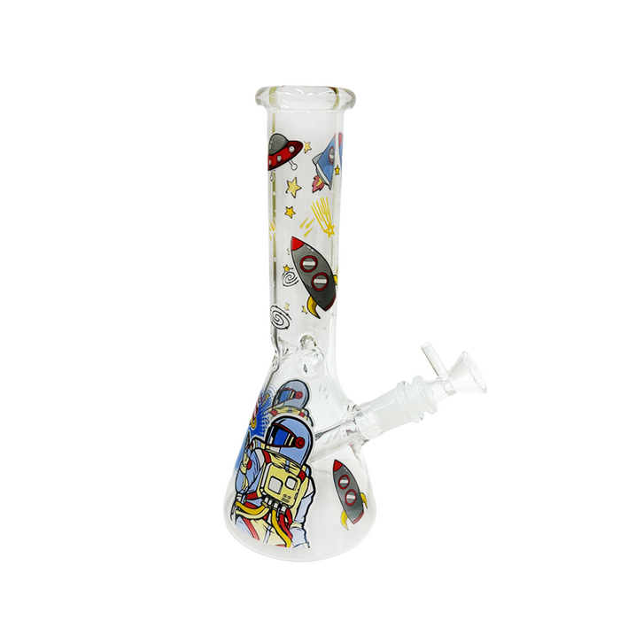 10″ R&M Glass Bong Beaker bottom Water Pipe - (1 Count)-Hand Pipes, Rigs, & Bubblers