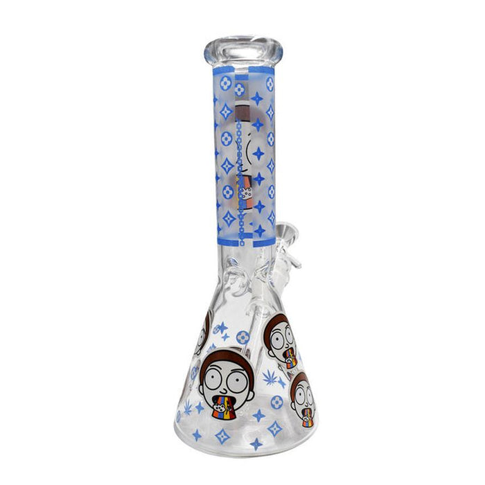 10″ R&M Glass Bong Bubbler Beaker bottom Water Pipe - (1 Count)-Hand Pipes, Rigs, & Bubblers