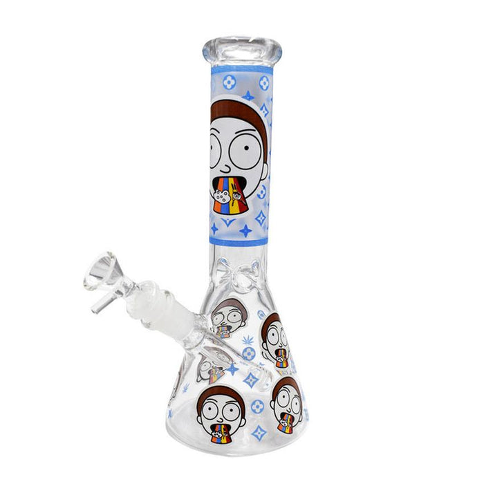 10″ R&M Glass Bong Bubbler Beaker bottom Water Pipe - (1 Count)-Hand Pipes, Rigs, & Bubblers