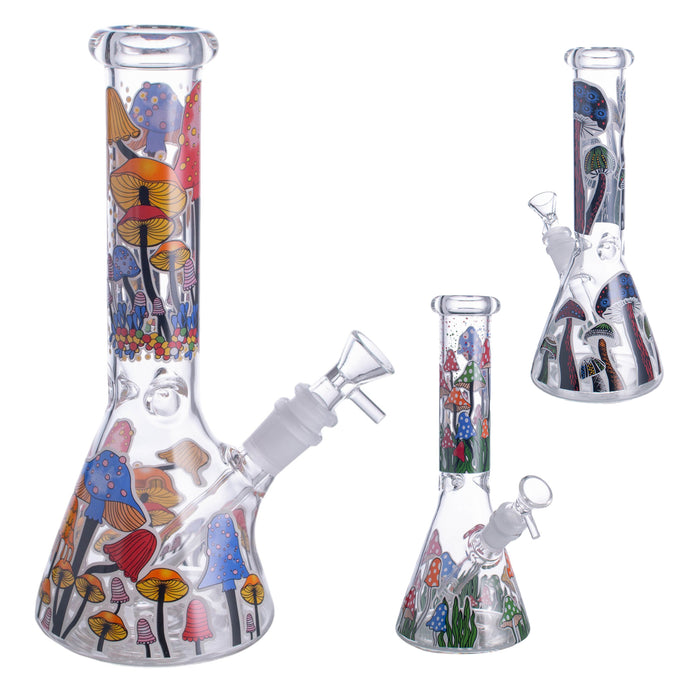 10" Shroom Island Waterpipe - Colors May vary - (1 Count)-