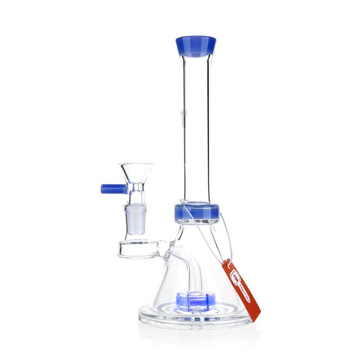 10" Tubed Inline Perc Water Pipe - Various Colors - (1 Count)-Hand Pipes, Rigs, & Bubblers
