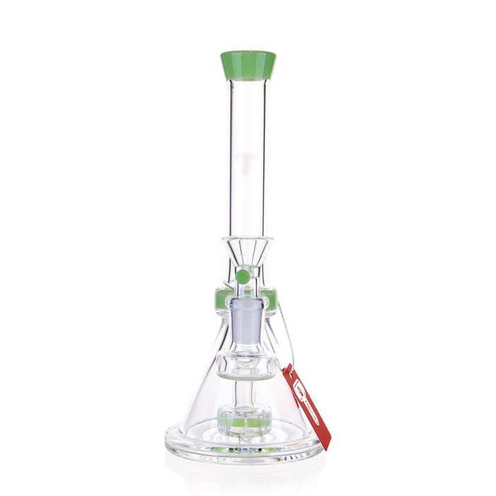 10" Tubed Inline Perc Water Pipe - Various Colors - (1 Count)-Hand Pipes, Rigs, & Bubblers