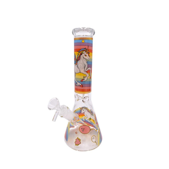 10" Unicorn Beaker Bong - Various Designs - (1 Count)-Hand Pipes, Rigs, & Bubblers
