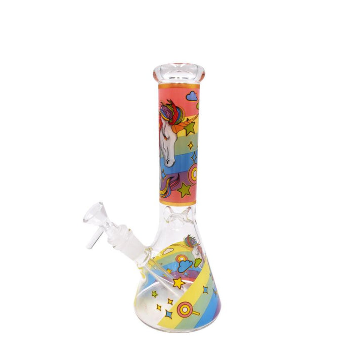 10" Unicorn Beaker Bong - Various Designs - (1 Count)-Hand Pipes, Rigs, & Bubblers