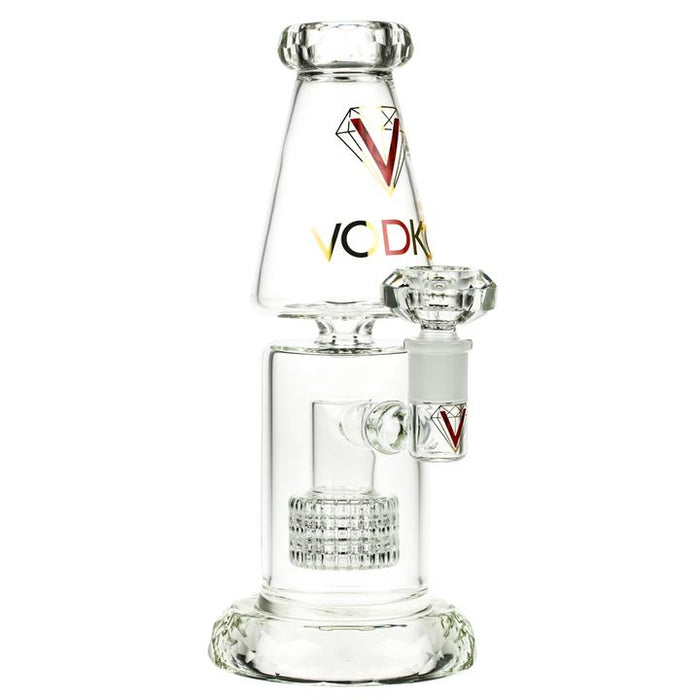 10.5" Vodka Rose Thick Glass Water Bubbler With 14mm Male Bowl - (1 Count)-Hand Glass, Rigs, & Bubblers