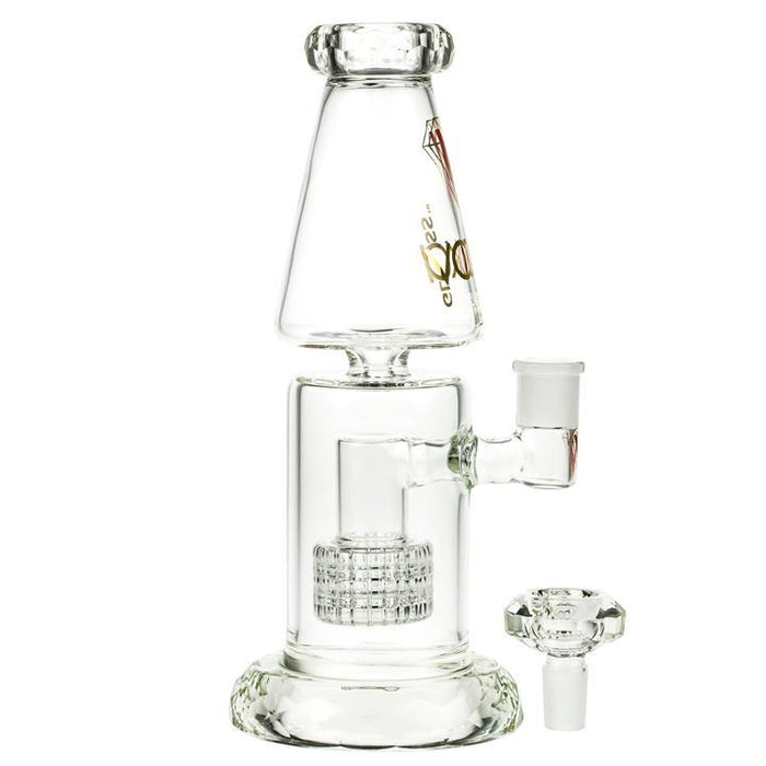 10.5" Vodka Rose Thick Glass Water Bubbler With 14mm Male Bowl - (1 Count)-Hand Glass, Rigs, & Bubblers