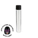 116mm Clear Glass Blunt Tube w/ Plastic Black Cap - (100 - 50,000 Count)-Joint Tubes & Blunt Tubes