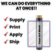116mm Glass Tube w/ Cork , Printed Sticker, and Application of Sticker Clear or Matte Black-Custom Print Stickers