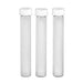 116mm Loud Lock Clear Glass Blunt Tube w/ Plastic White Cap ON TUBE - (250 Count)-Joint Tubes & Blunt Tubes