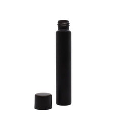 116mm Opaque Matte Black Glass Blunt Tube w/ Plastic Black Child Resistant Cap - (100 - 45,000 Count)-Joint Tubes & Blunt Tubes