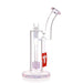 12” Bent Neck Straight Drop Shower Perc Glass Water Pipe - Various Colors - (1 Count)-Hand Pipes, Rigs, & Bubblers